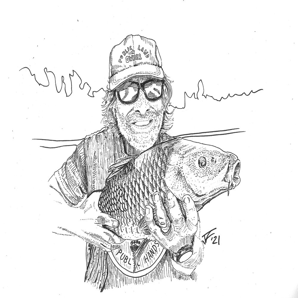 Fishing Portrait from a photo Custom Personalized Gift for Angler Fisherman from Fishing Artist