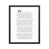 If Poem by Rudyard Kipling - Framed Print, Gift for Son, Gift for Him, Inspirational Quote, Black and White Framed Art, Gift Idea for a Man view 1