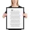 If Poem by Rudyard Kipling - Framed Print, Gift for Son, Gift for Him, Inspirational Quote, Black and White Framed Art, Gift Idea for a Man view 2
