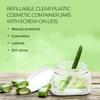 Clear Plastic Jars With Lids  Empty Containers For Cosmetic Creams, Scrubs, Balms, Travel Supplies & Much More (8 oz (12 Pack)) view 2