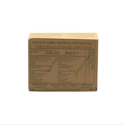 New FRENCH MRE Army Ration Meal Ready To Eat Emergency Food Supplies Genuine RCIR (Menu 3)
