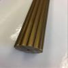 2 Inch Diameter Drapery Wood Fluted Curtain Rod 8 FT (Gold) view 1