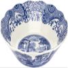 Spode Blue Italian Daisy Bowl | Serve Pasta, Salad, Or Soup | Scalloped Edge Design | Made of Porcelain | Measures 10-Inches | Dishwasher Safe (Blue/White) view 4