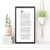 If Poem by Rudyard Kipling - Framed Print, Gift for Son, Gift for Him, Inspirational Quote, Black and White Framed Art, Gift Idea for a Man view 3