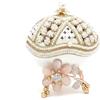 Easter Luxury Decor ONE OF A KIND Gift for women Christmas gifts from daughter Unique FABERGE egg Floral Trinket Box DESIGNER Gift 24k GOLD Pearls Faberge NECKLACE & BRACELET Faberg egg HANDMADE view 1