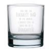 Veracco You Are The Luckiest Dad in The World I Would Love To Have Me As Daughter - Whiskey Glass - Funny Birthday Gifts Fathers Day Birthday Gifts For New Dad Daddy Stepdad (Clear, Glass) view 2