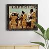 Framed Canvas Wall Art Decoration Mordern Abstract Painting with Black Barnwood Frame for Home and Office, Ready to Hang view 4