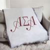 Alpha Sigma Alpha ASA Greek Letter Afghan Blanket Throw view 2