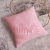 vctops Set of 2 Velvet Leaves Throw Pillow Covers Decorative Square Solid Cushion Cases Pillowcase for Bed Sofa Couch Chair Car Home Decor (Pink, 18"x18") view 2