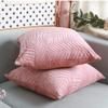 vctops Set of 2 Velvet Leaves Throw Pillow Covers Decorative Square Solid Cushion Cases Pillowcase for Bed Sofa Couch Chair Car Home Decor (Pink, 18"x18") view 3