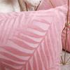 vctops Set of 2 Velvet Leaves Throw Pillow Covers Decorative Square Solid Cushion Cases Pillowcase for Bed Sofa Couch Chair Car Home Decor (Pink, 18"x18") view 4