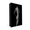 Concept Crystal Key Cabinet Storage Box with Frameless Glass White Board K15 Chic World: Stripped Light view 1