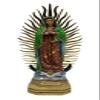 8" Inch Our Lady of Guadalupe Glitter Golden Rays from The Sun Virgin Mary Statue Virgen Imagen Estatua Religious Gift view 1