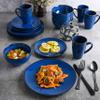 Gibson Elite Lisbon Reactive Dinnerware Set, Cobalt Blue, Service for 4 (16pcs) view 4