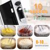 600W Electric Hand Mixer Kitchen Handheld Mixer 10 Speed Powerful with Turbo for Baking Cake Lightweight & Personal Electric Mixer with Egg Baking Beaters Dough Hooks, Whipping Mixing Cookies view 3