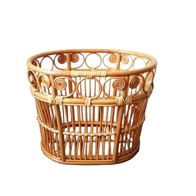 Ding&ng Rattan Storage Basket, Household Storage Basket, Towel Woven Basket, Dirty Clothes Basket, Toy Storage Basket, Length 43CMwidth 35height 33CM