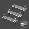 LEILIN Two-Layer Wall Mounted Samurai Sword Stand Display Hook, Acrylic Support for All Swords (Transparent 3 Pieces) view 1