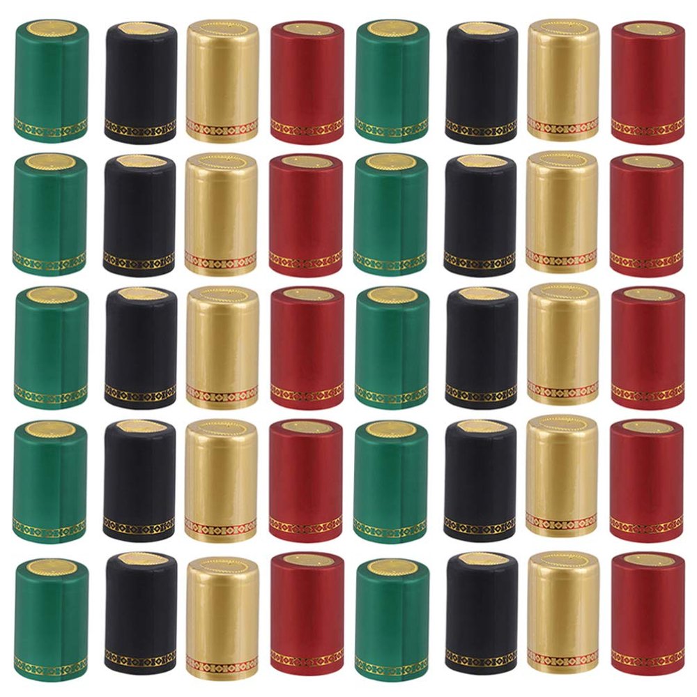 Cabilock 200pcs Wine Bottle Topper Heat Shrink Cap Pvc Material Reusable Wine Seal