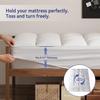 ELEMUSE Twin Mattress Topper for Back Pain, Extra Thick Mattress Pad Cover, Plush Soft Pillowtop with Elastic Deep Pocket, Overfilled Down Alternative Filling view 4
