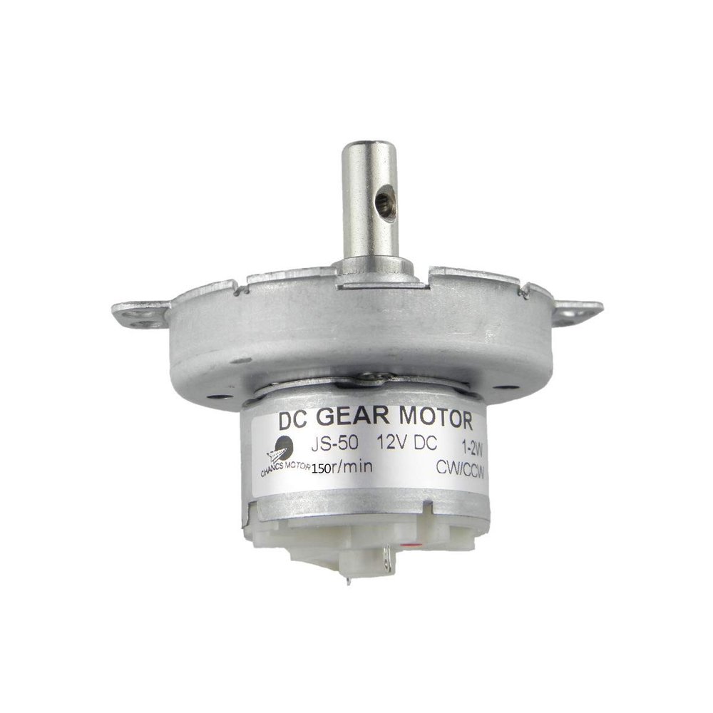 CHANCS JS-50 12V DC 150RPM Slow Speed Motor CW/CCW Gear Electric Motor Brushed Mini DC Gear Motor