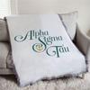 Alpha Sigma Tau AST Greek Letter Afghan Blanket Throw view 2