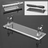 LEILIN Acrylic Two-Layer Wall Mounted Samurai Sword Stand Display Stand, Support All Swords (Transparent 2 Pieces) view 3