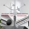 AWERQ L-Shaped Shower Curtain Rod, Extendable Shower Curtain Pole, Curved Shower Curtain Rail, Stainless Steel Tension Rod for Bathroom and Clothing Store 70 to 95cm  105 to 165 cm view 4