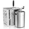 TMCRAFT 170oz Mini Keg Growler, Pressurized Stainless Steel Home Keg Kit System with Adjustable Faucet Keeps Fresh and Carbonation for Homebrew, Craft and Draft Beer view 1