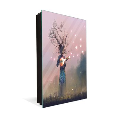 Concept Crystal Key Cabinet Storage Box with Frameless Glass White Board K15 Chic World: Singing Tree