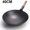 Cast Iron Non-stick Wok, High Temperature Versatile Resistant, with Non-slip Wooden Handle, Universal Gas Cooker-40cm view 3