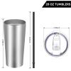VEGOND 20oz Tumbler Bulk with Lid and Straw 12 Pack, Stainless Steel Vacuum Insulated Tumbler, Double Wall Coffee Cup Travel Mug, Stainless Steel view 3