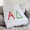 Alpha Gamma Delta Three Color Greek Letters Afghan Blanket Throw view 2