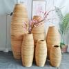 Southeast Asian Rattan Floor vase, Dried Flower Container, Silk Flower Weaving Flower, Living Room and Dining Room Window Display 30-120cm-50CM high view 3
