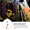 SOLUSTRE 1pc Halloween Solar Wind Chimes Lamp Outdoor Decorative Hanging Lamp Pumpkin Design for Garden Patio Festive Decor Unique Solar view 2