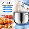 9.5 Qt Stand Mixer, 10-Speed Tilt-Head Food Mixer, Vezzio 660W Kitchen Electric Mixer with Stainless Steel Bowl, Dishwasher-Safe Attachments for Most Home Cooks(Blue) view 2