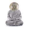 DONKEY Summer Globe - The Grey Buddha | Decorative Figure with Snow Globe in Trendy Matte Grey Design view 1