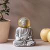 DONKEY Summer Globe - The Grey Buddha | Decorative Figure with Snow Globe in Trendy Matte Grey Design view 2