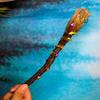 Ebros Hocus Pocus Stars and Moon Witch's Broom Magic Wand Cosplay Wands Witches Pagan Occult Decorative Magical Spells Sorcery Costume Prop Display Accessory view 2