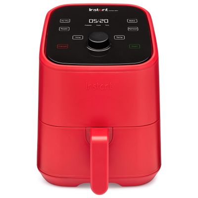 Instant Pot Vortex 2QT Mini Air Fryer, Small Air fryer that Crisps,Reheats,Bakes,Roasts for Quick Easy Meals,Includes over 100 In-App Recipes, is Dishwasher-Safe, from the Makers of Instant Pot, Red
