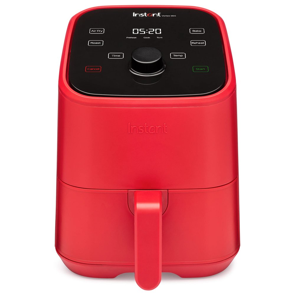 Instant Pot Vortex 2QT Mini Air Fryer, Small Air fryer that Crisps,Reheats,Bakes,Roasts for Quick Easy Meals,Includes over 100 In-App Recipes, is Dishwasher-Safe, from the Makers of Instant Pot, Red