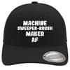 Machine Sweeper-Brush Maker AF - Soft Flexfit Baseball Hat Cap, Black, Large/X-Large view 1