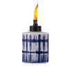 Tiki Blue/White Glass 7 in. Tabletop Torch 1 pk - Case of: 6;6 view 4