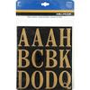 Hillman 2 in. Reflective Gold Mylar Self-Adhesive Letter Set A-Z 52 pc. - Case of: 6;66 view 1