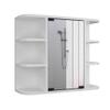 Tuhome Milan Medicine Cabinet with Six External Shelves, Mirror, Three Internal Shelves, Modern Bathroom Storage Solution view 1