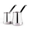 Karaca Win Turkish Coffee Pot with Metal Handles for Stove, Stainless Steel & Elegant Turkish Cezve for Briki Greek, and Arabic Coffee (Set of 2) view 4