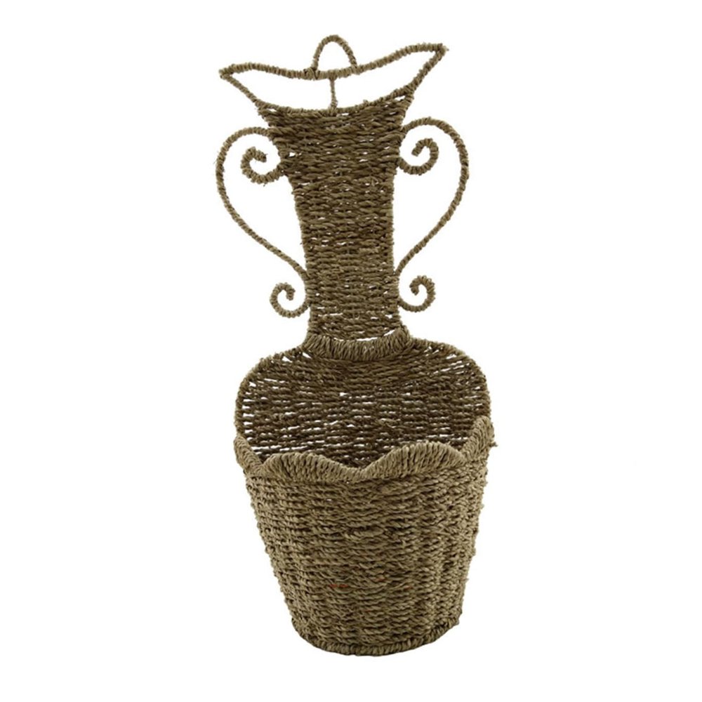 Cabilock 1pc Handmade Woven Flower Basket Decorative Dry Flower Organizer for Home Storage Wall Hanging Design Natural Material for Dried and Home Decor