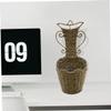 Cabilock 1pc Handmade Woven Flower Basket Decorative Dry Flower Organizer for Home Storage Wall Hanging Design Natural Material for Dried and Home Decor view 3