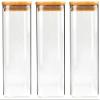 Glass Airtight Storage Box, Kitchen Food Storage Box Container with Bamboo Lid, Made of Borosilicate Glass, Used to Store Nuts, Candies, Biscuits, Spices.-1300ml3 view 1