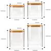 Glass Airtight Storage Box, Kitchen Food Storage Box Container with Bamboo Lid, Made of Borosilicate Glass, Used to Store Nuts, Candies, Biscuits, Spices.-1300ml3 view 2