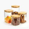 Glass Airtight Storage Box, Kitchen Food Storage Box Container with Bamboo Lid, Made of Borosilicate Glass, Used to Store Nuts, Candies, Biscuits, Spices.-1300ml3 view 3